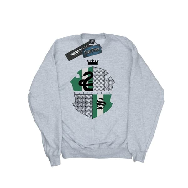 Harry Potter Girls Slytherin Shield Sweatshirt Sports Grey 7-8 Years