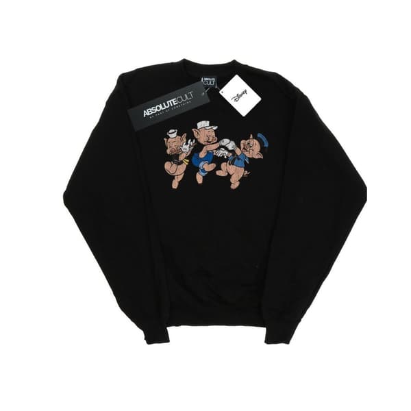 Disney Womens/Ladies Three Little Pigs Having Fun Sweatshirt