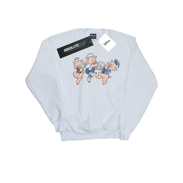 Disney Womens/Ladies Three Little Pigs Having Fun Sweatshirt