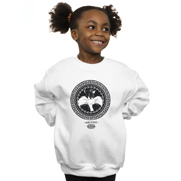 Looney Tunes Girls Sylvester Greek Circle Sweatshirt
