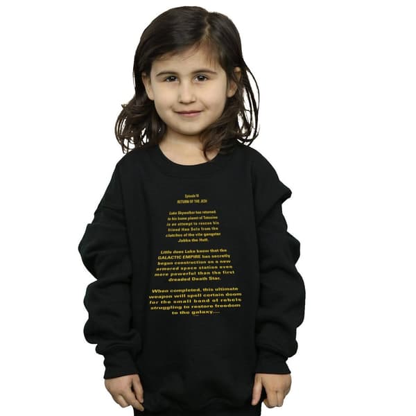 Star Wars Girls Return Of The Jedi Opening Crawl Sweatshirt
