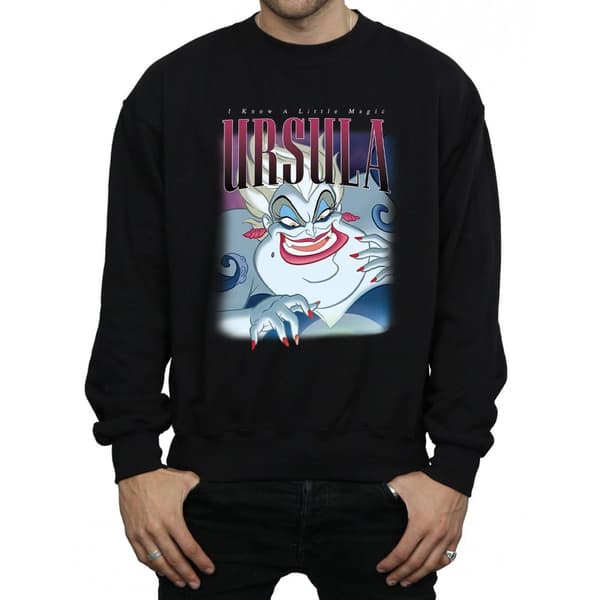 Disney Mens The Little Mermaid Ursula Montage Sweatshirt
