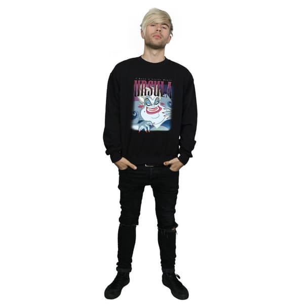 Disney Mens The Little Mermaid Ursula Montage Sweatshirt