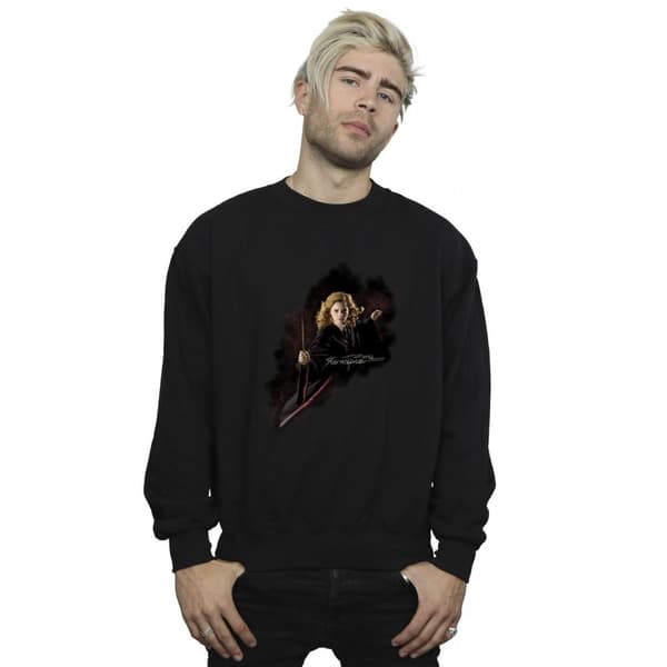 Harry Potter Mens Hermione Fight Like A Girl Sweatshirt Black M