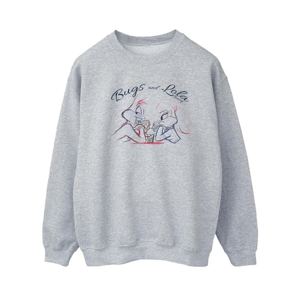 Looney Tunes Dam/Tjej Bugs And Lola Sketch Sweatshirt