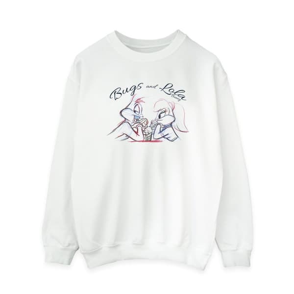 Looney Tunes Dam/Tjej Bugs And Lola Sketch Sweatshirt