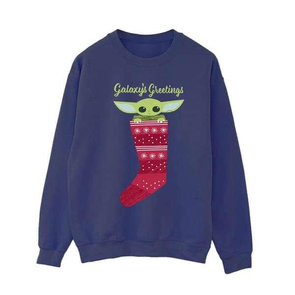 Star Wars The Mandalorian Dam/Tjej The Kid Xmas Strumptröja