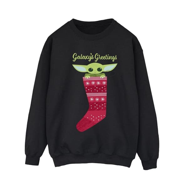 Star Wars The Mandalorian Dam/Tjej The Kid Xmas Strumptröja