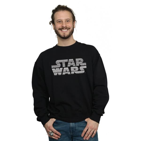 Star Wars Mens Aztec Logo Mono Sweatshirt