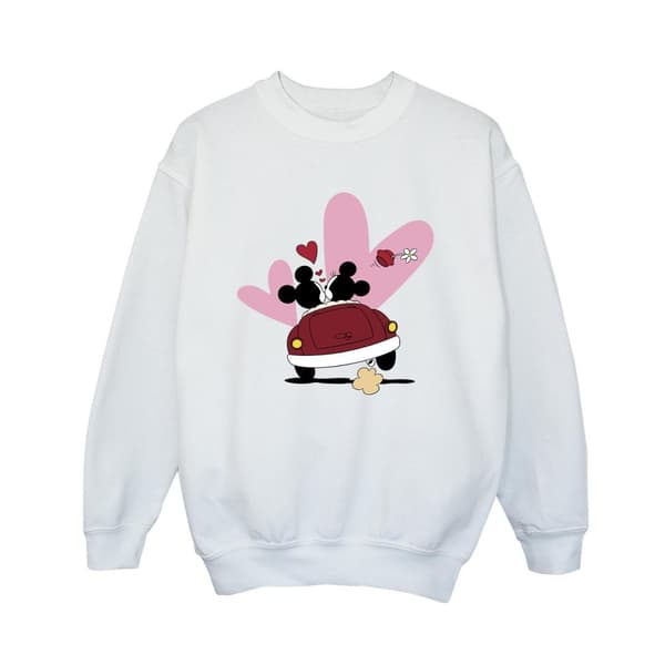 Disney Musse Pigg - Sweatshirt med biltryck för pojkar White 5-6 Years