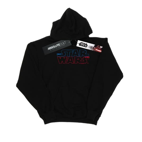 Star Wars Mens Lightsaber Logo Hoodie Black L