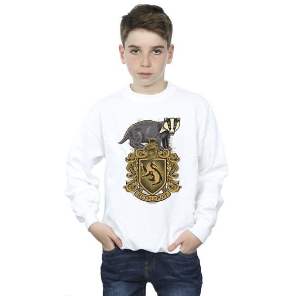 Harry Potter Hufflepuff Sketch Crest-tröja för pojkar