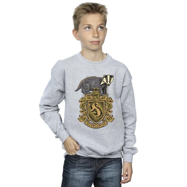 Harry Potter Boys Hufflepuff Sketch Crest Sweatshirt