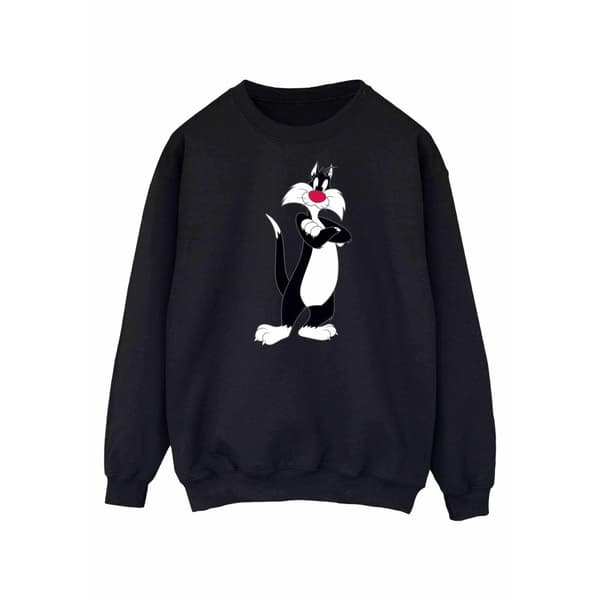Looney Tunes Dam/Tjej Sylvester Sweatshirt med korsade armar