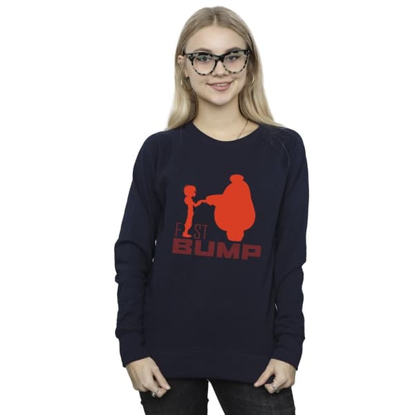 Disney Womens/Ladies Big Hero 6 Baymax Fist Bump Cutout Sweatshirt