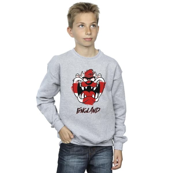 Looney Tunes Boys Taz England Face Sweatshirt