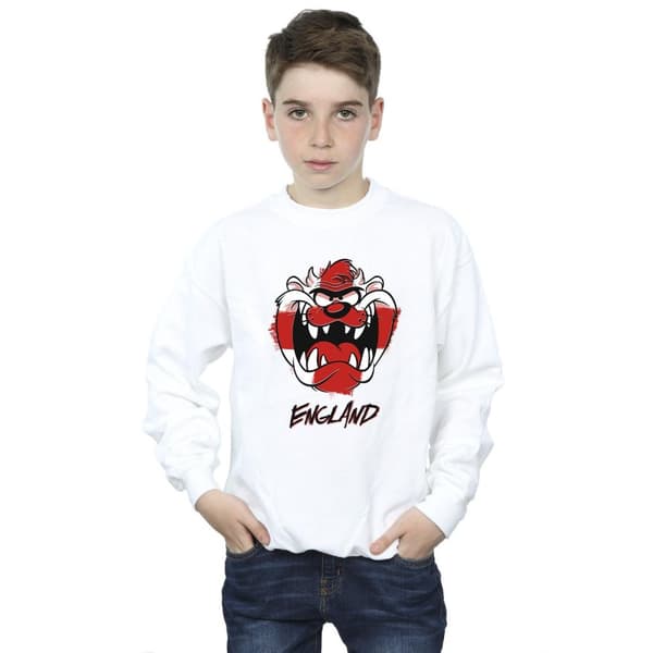 Looney Tunes Boys Taz England Face Sweatshirt
