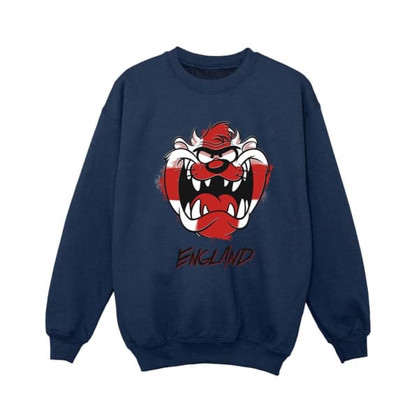 Looney Tunes Boys Taz England Face Sweatshirt