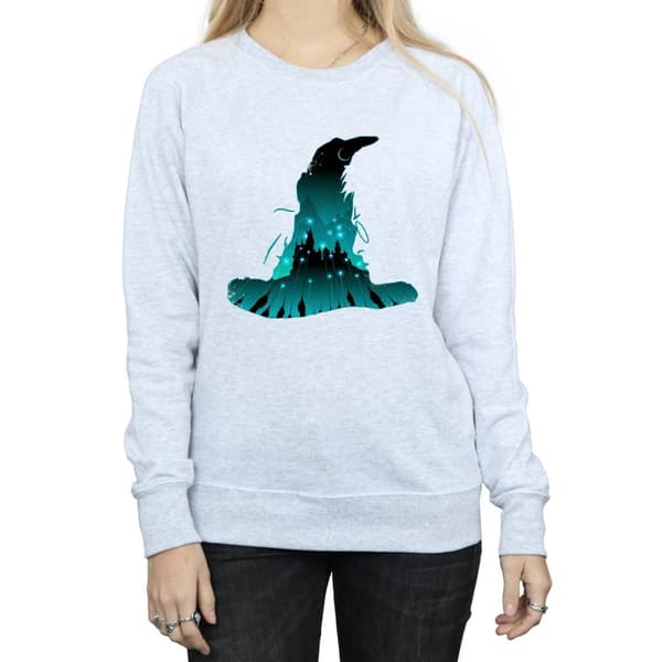 Harry Potter Sweatshirt med Hogwarts-silhuett för kvinnor/damer