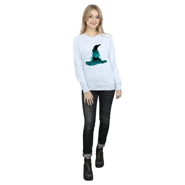 Harry Potter Sweatshirt med Hogwarts-silhuett för kvinnor/damer
