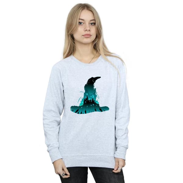 Harry Potter Sweatshirt med Hogwarts-silhuett för kvinnor/damer