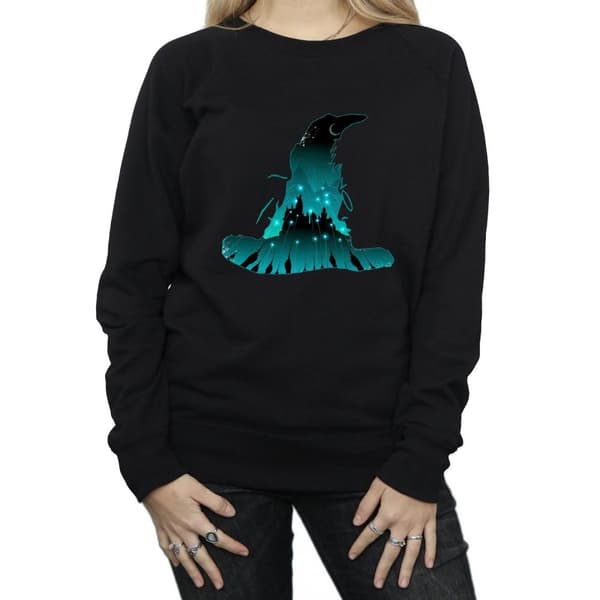 Harry Potter Sweatshirt med Hogwarts-silhuett för kvinnor/damer