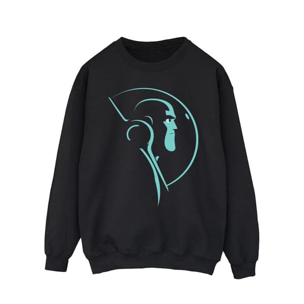 Disney Mens Lightyear Space Helmet Stare Sweatshirt Black L