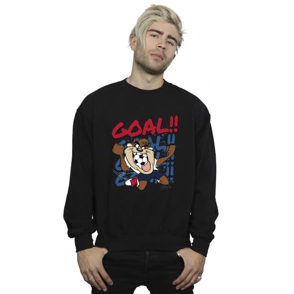 Looney Tunes Mens Taz Goal Goal Goal Sweatshirt