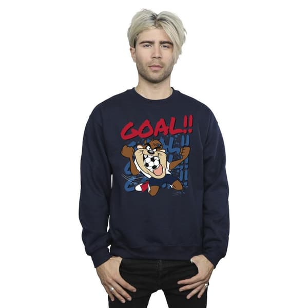 Looney Tunes Mens Taz Goal Goal Goal Sweatshirt