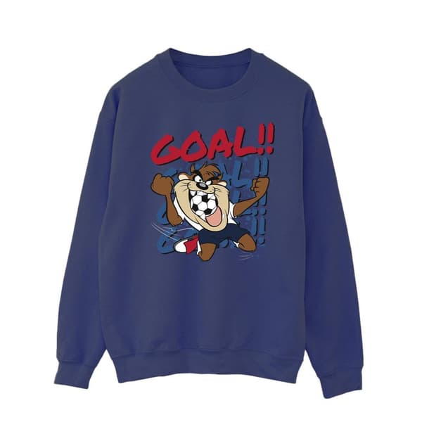 Looney Tunes Mens Taz Goal Goal Goal Sweatshirt