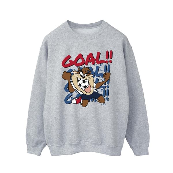 Looney Tunes Mens Taz Goal Goal Goal Sweatshirt