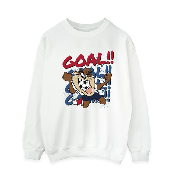 Looney Tunes Mens Taz Goal Goal Goal Sweatshirt