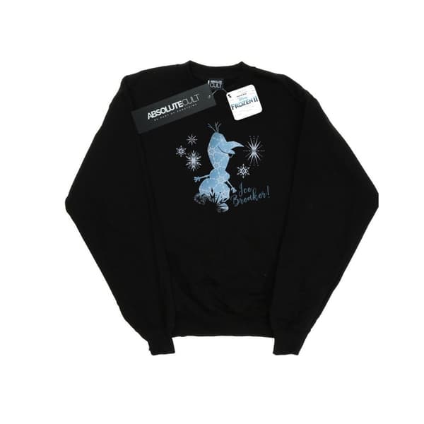 Disney Girls Frozen 2 Olaf Ice Breaker Sweatshirt Black 7-8 Years