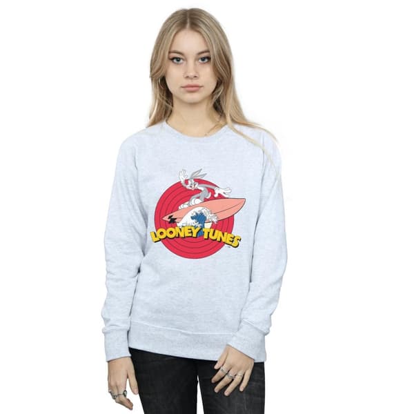 Looney Tunes Womens/Ladies Bugs Bunny Surfing Sweatshirt