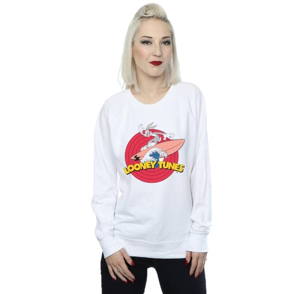 Looney Tunes Womens/Ladies Bugs Bunny Surfing Sweatshirt