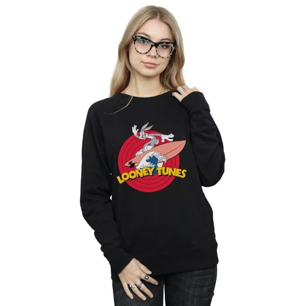 Looney Tunes Womens/Ladies Bugs Bunny Surfing Sweatshirt