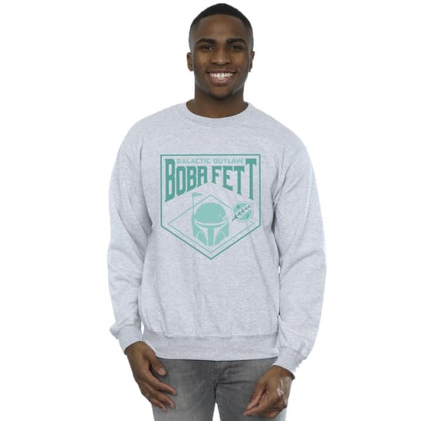 Star Wars Mens The Book Of Boba Fett Galactic Helm Chest Sweatshirt