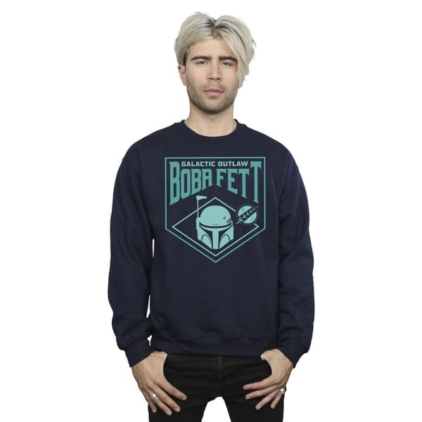 Star Wars Mens The Book Of Boba Fett Galactic Helm Chest Sweatshirt