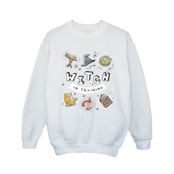 Harry Potter Girls Witch In Training Sweatshirt White 9-11 Years