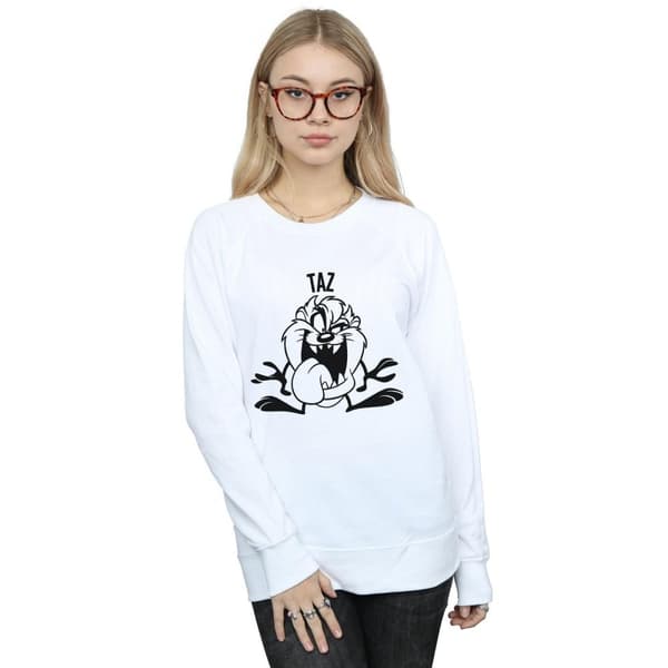 Looney Tunes Dam/Tjej Taz Sweatshirt med stort huvud