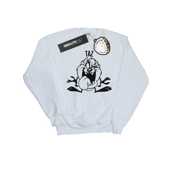 Looney Tunes Dam/Tjej Taz Sweatshirt med stort huvud