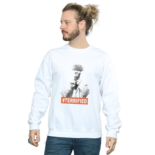 Disney Mens The Muppets Beaker Terrified Sweatshirt