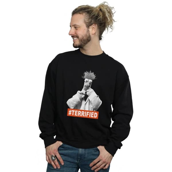 Disney Mens The Muppets Beaker Terrified Sweatshirt