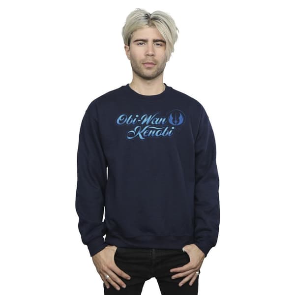 Star Wars Mens Obi-Wan Kenobi Ribbon Font Sweatshirt