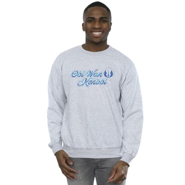 Star Wars Mens Obi-Wan Kenobi Ribbon Font Sweatshirt