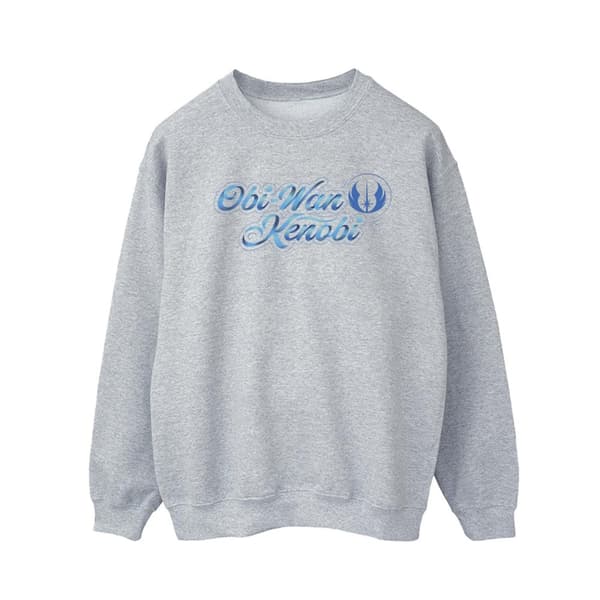 Star Wars Mens Obi-Wan Kenobi Ribbon Font Sweatshirt