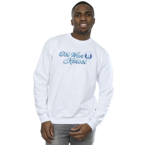 Star Wars Mens Obi-Wan Kenobi Ribbon Font Sweatshirt