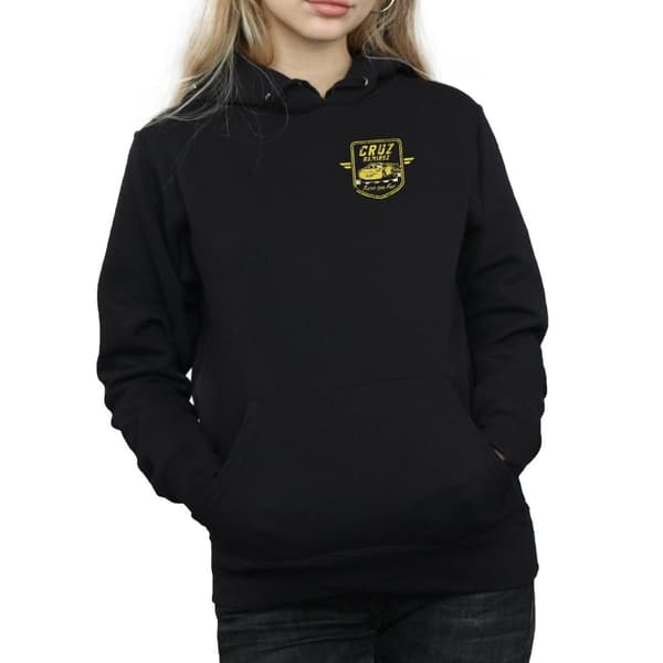 Disney Womens/Ladies Cars Cruz Ramirez Faux Pocket Logo Hoodie