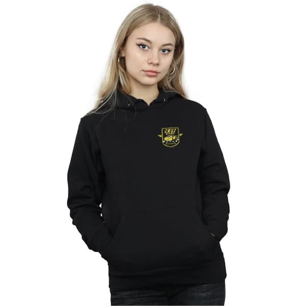 Disney Womens/Ladies Cars Cruz Ramirez Faux Pocket Logo Hoodie