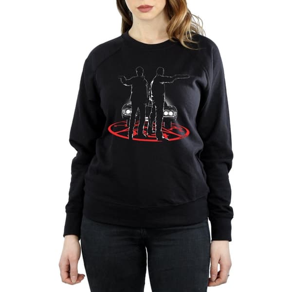 Supernatural Womens/Ladies Sam And Dean Silhouette Sweatshirt